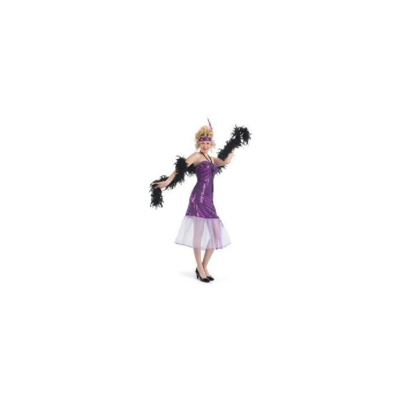 DISFRAZ CHARLESTONE MORADO T.UNICA