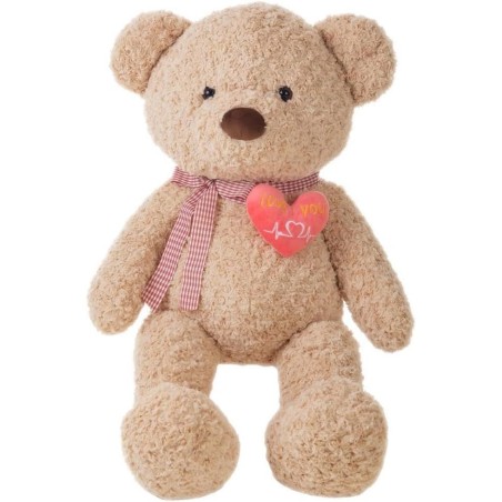 Peluche Oso old corazón   75 cm 2 col.-
