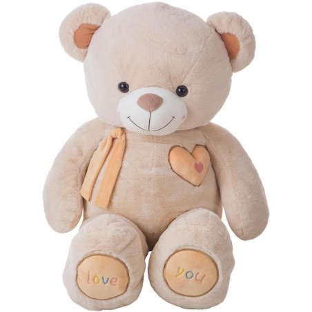 Peluche Oso valentin beig  115 cm
