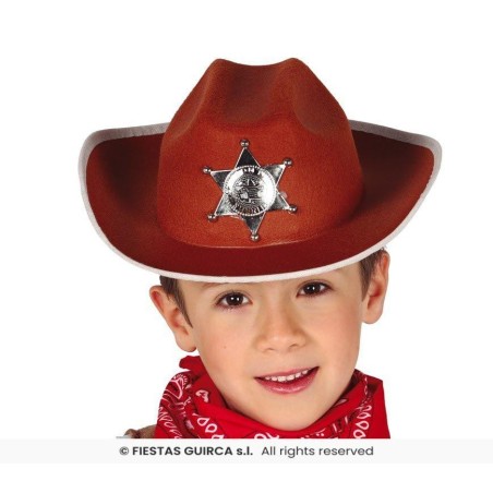 SOMBRERO MARRON SHERIFF INF.