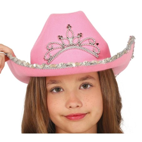 SOMBRERO COWBOY FIELTRO  ROSA, INFANTIL