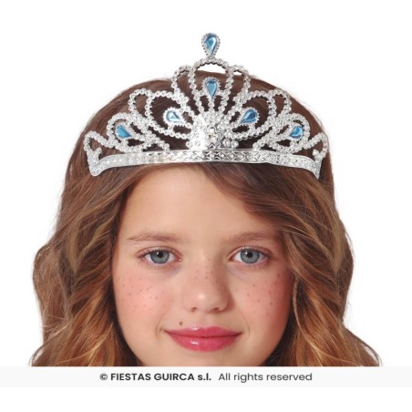 DIADEMA PLATA PIEDRAS AZULES
