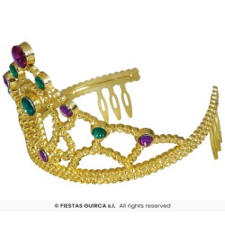 DIADEMA ORO CON PIEDRAS MULTIC. 2