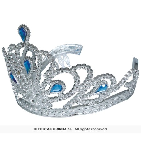DIADEMA PLATA PIEDRAS AZULES
