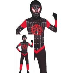 Disfraz Spiderman Negro MILES Rojo 5-6 A