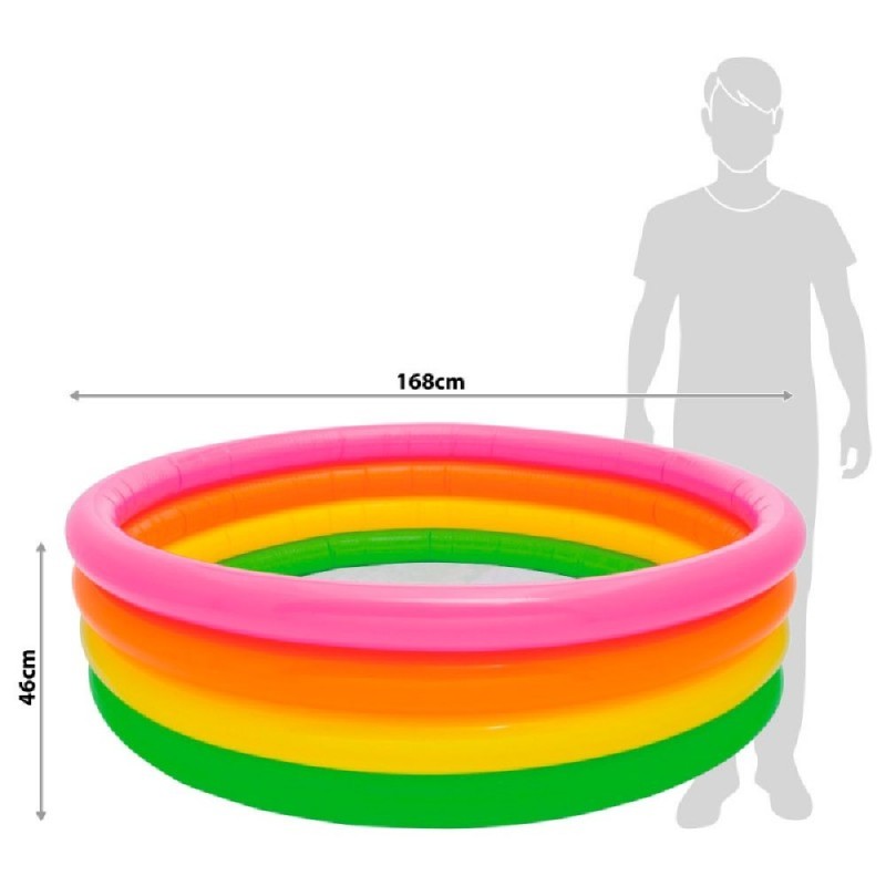 PISCINA CIRCULAR HINCHABLE 4TUBOS COLORE