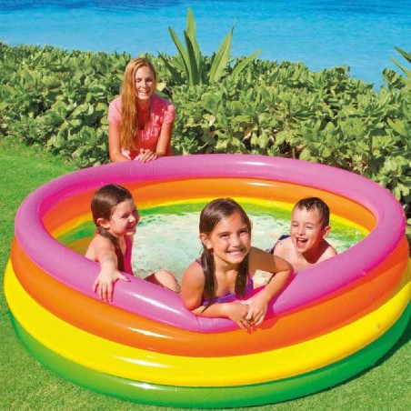 PISCINA CIRCULAR HINCHABLE 4TUBOS COLORE
