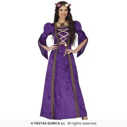 DISFRAZ DAMA MEDIEVAL MORADA (M)