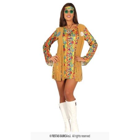 DISFRAZ HIPPIE VESTIDO (S)