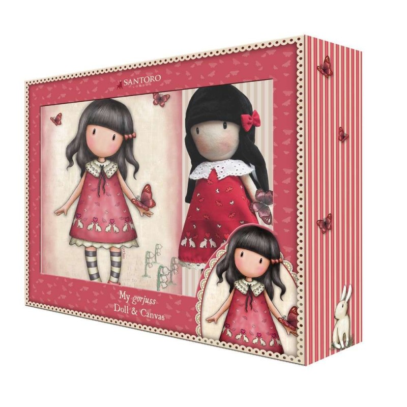 SET REGALO GORJUSS MUÑECA Y LIENZO TIME 
