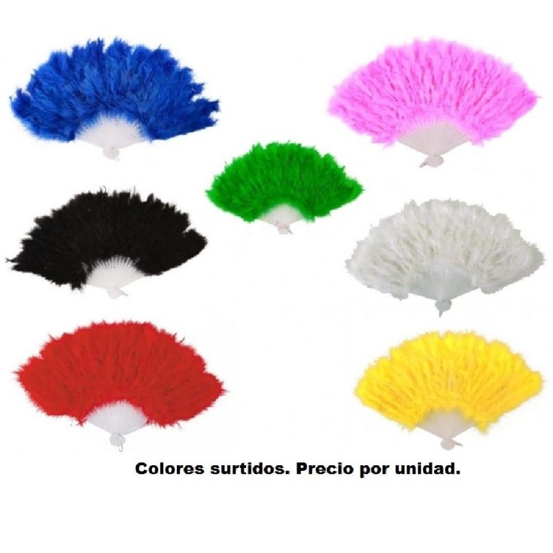 ABANICO PLUMAS (SURTIDO)
