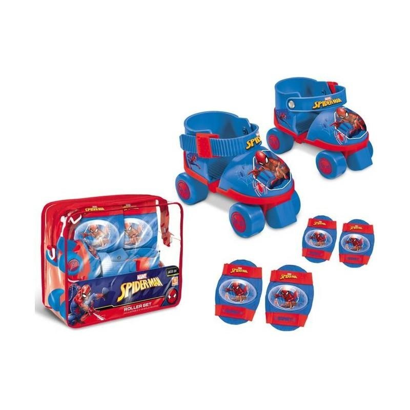 Set Patines + Protecciones Spiderman 