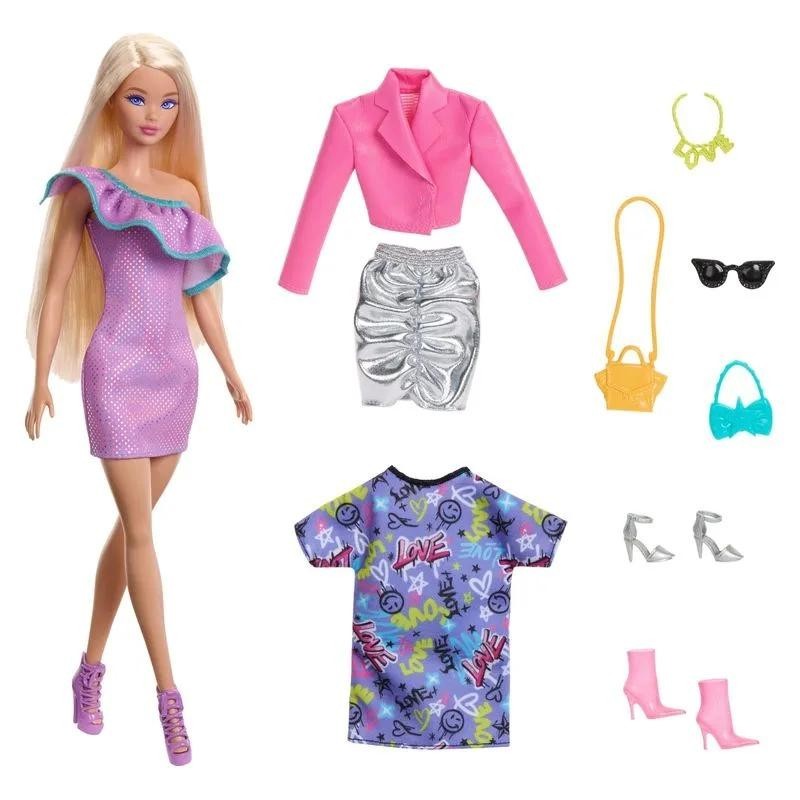 Barbie Fashionista Con 3 Modas Noche