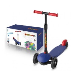PATINETE DE 3 RUEDAS AZUL CON LUCES LED