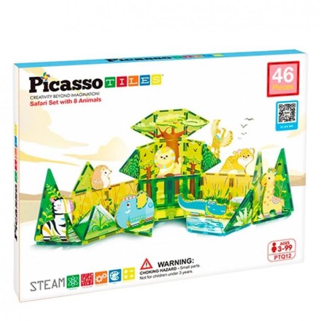 Picasso Tiles Bloques Magnéticos Safari 