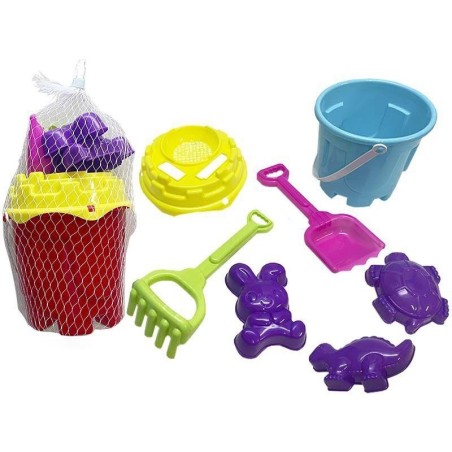 Cubo playa castillo c/5 accesorios