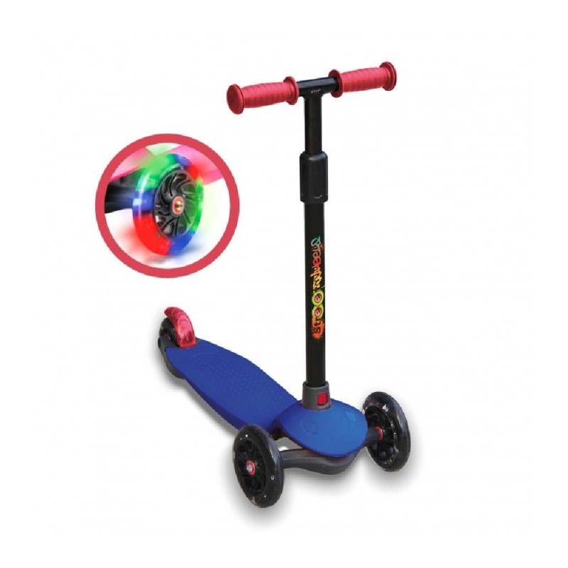 PATINETE DE 3 RUEDAS AZUL CON LUCES LED