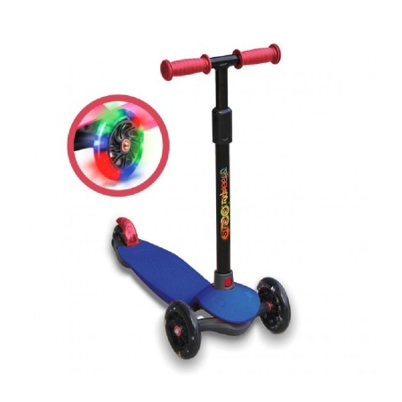 PATINETE DE 3 RUEDAS AZUL CON LUCES LED