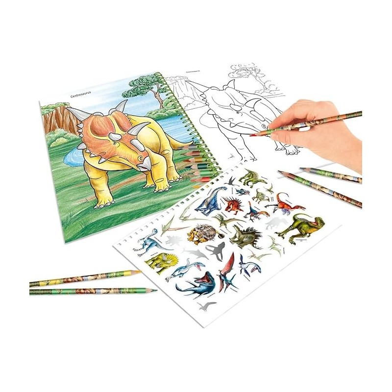 Dino World Libro de Colorear con Lápices