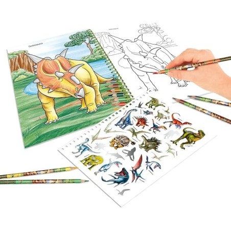 Dino World Libro de Colorear con Lápices