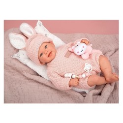 Reborn Lucía con Cojín y Peluche 45 cm 2