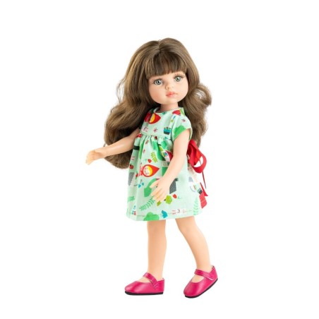 Muñeca Carol Vestido Estampado 32cm
