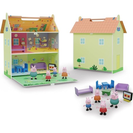 Peppa Pig: Casa De Madera Con 4 Personaj