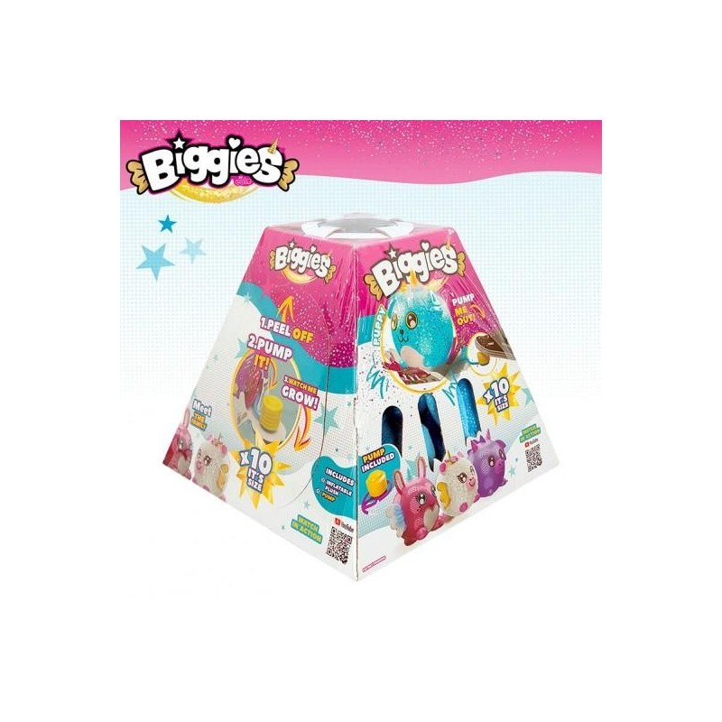 BIGGIES-PELUCHE ANIMAL HINCHABLE D45CM 4