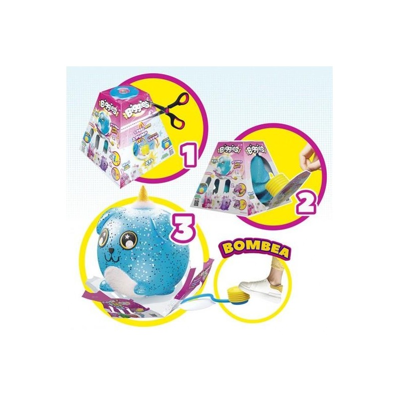 BIGGIES-PELUCHE ANIMAL HINCHABLE D45CM 4