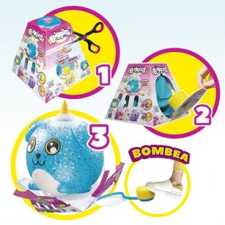 BIGGIES-PELUCHE ANIMAL HINCHABLE D45CM 4