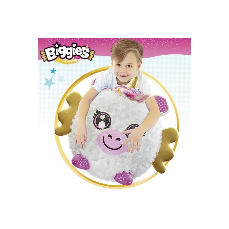 BIGGIES-PELUCHE ANIMAL HINCHABLE D45CM 4