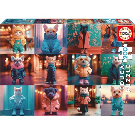 Puzzle 200 Piezas Animales de Moda