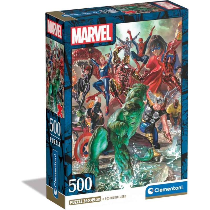 Puzzle 500 Pzs Marvel Compact Box