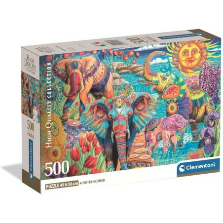 Puzzle 500 Pzs Hqc  Elephants´ Carnival