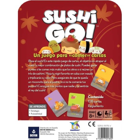 Sushi Go! – Juego de Cartas Familiar Ráp