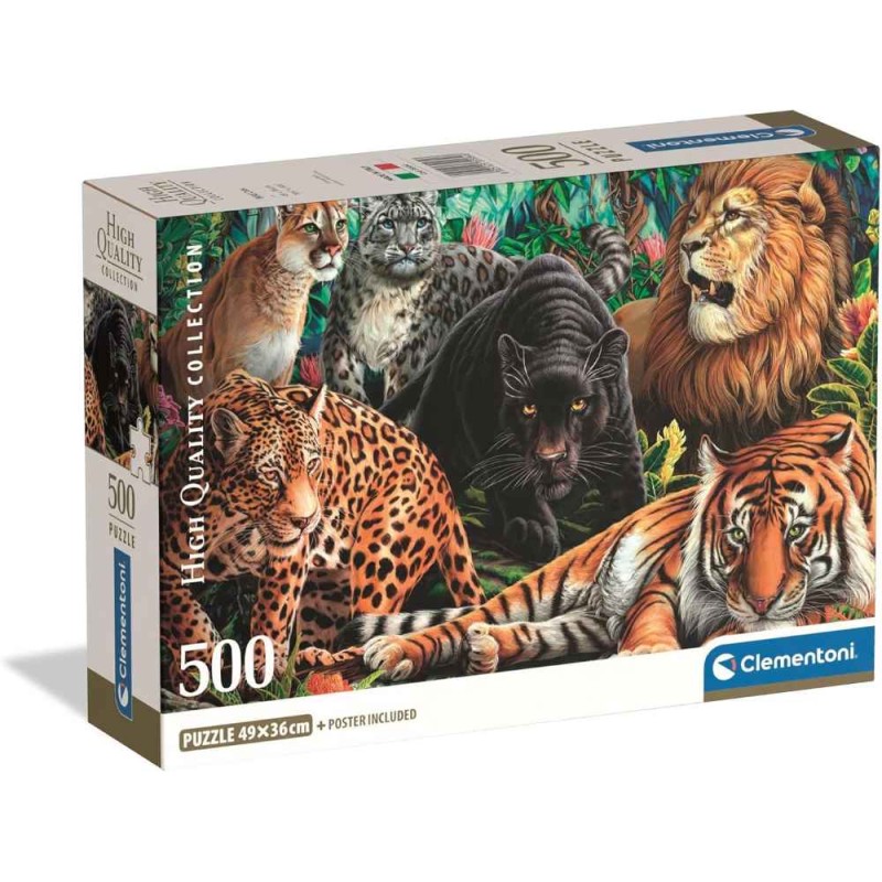 Puzzle 500 Pzs Hqc Wild Cats Compact Box