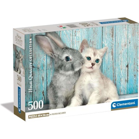 Puzzle 500 Pzs Hqc Cat&Bunny Compact