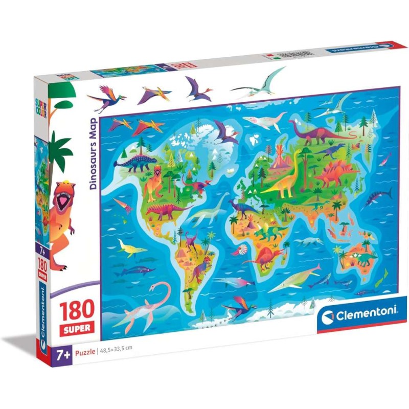 Puzzle 180 Pzs Super Dinosaurs Map =2024