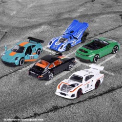 Pack de 5 coches de metal Porsche 1:64 2
