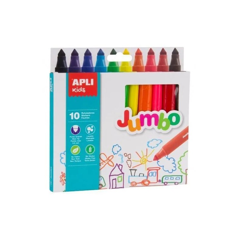 Set de 10 rotuladores Apli Jumbo