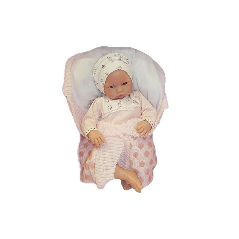 Muñeca Reborn Cris Traje Y Mantita 46CM