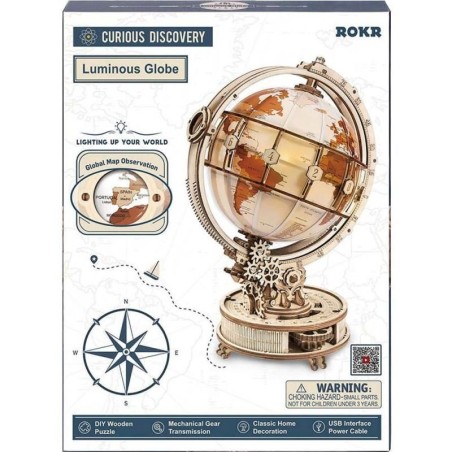 Globo Luminoso Maqueta de Madera
