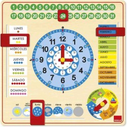 RELOJ CALENDARIO ESCOLAR CASTELLANO 2
