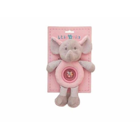 Peluche Elefante Rosa Sonajero Bolita 