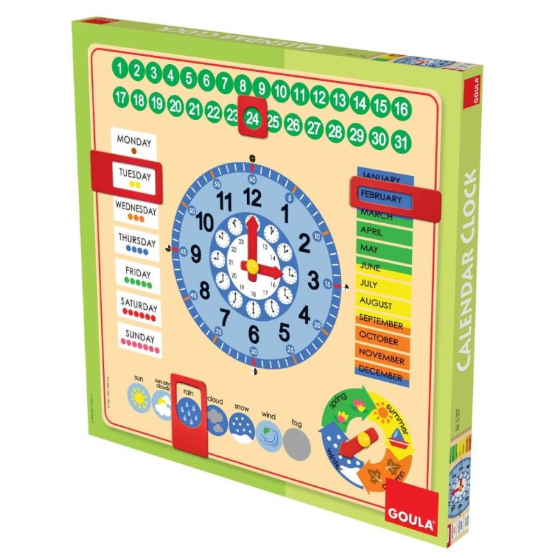 RELOJ CALENDARIO ESCOLAR EN INGLES