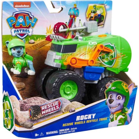 Paw Patrol Rocky Rescue Camion Reciclaje