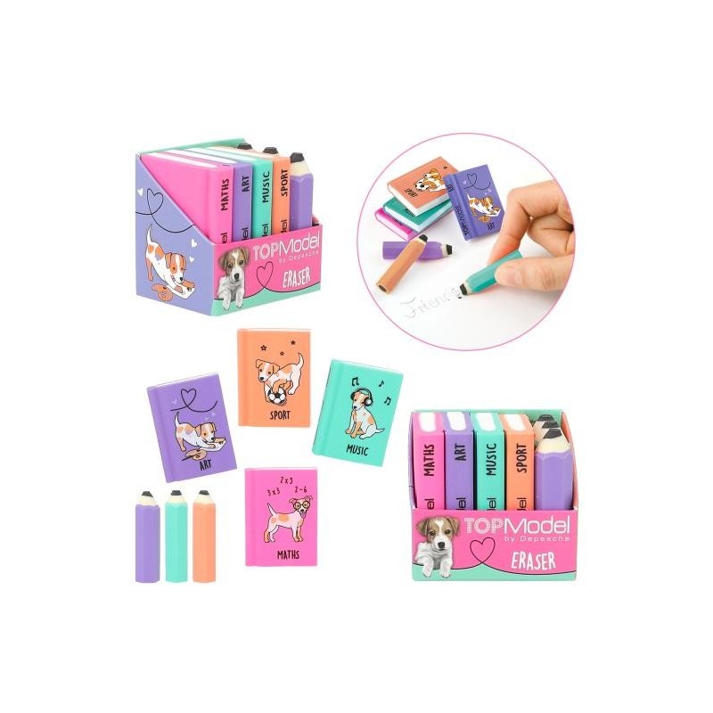 TOPModel, Set goma de borrar, mini libro