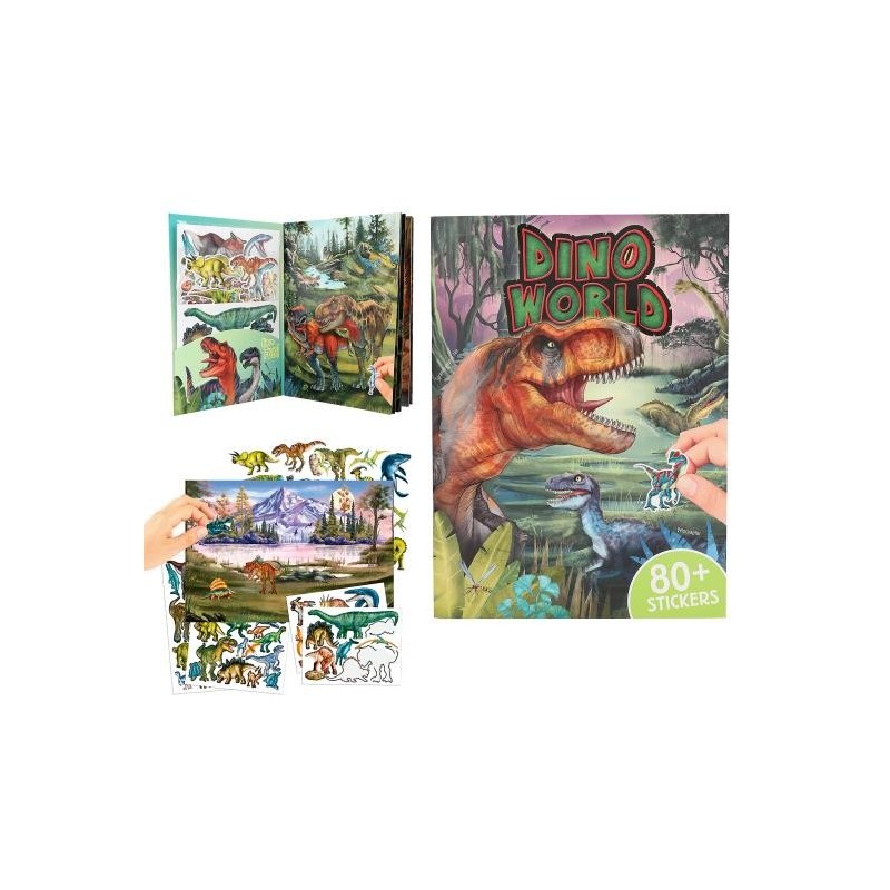 Dino World con pegatinas en relieve