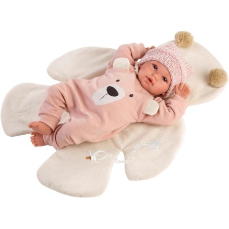 Recien Nacida Llorona 36 cm Osito Rosa