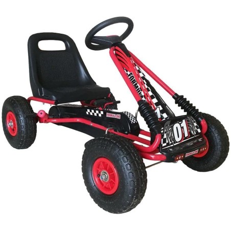 Go Kart Rojo Ruedas De Aire 97x57x61